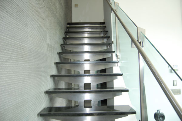 This is an example of a modern staircase in Boston.