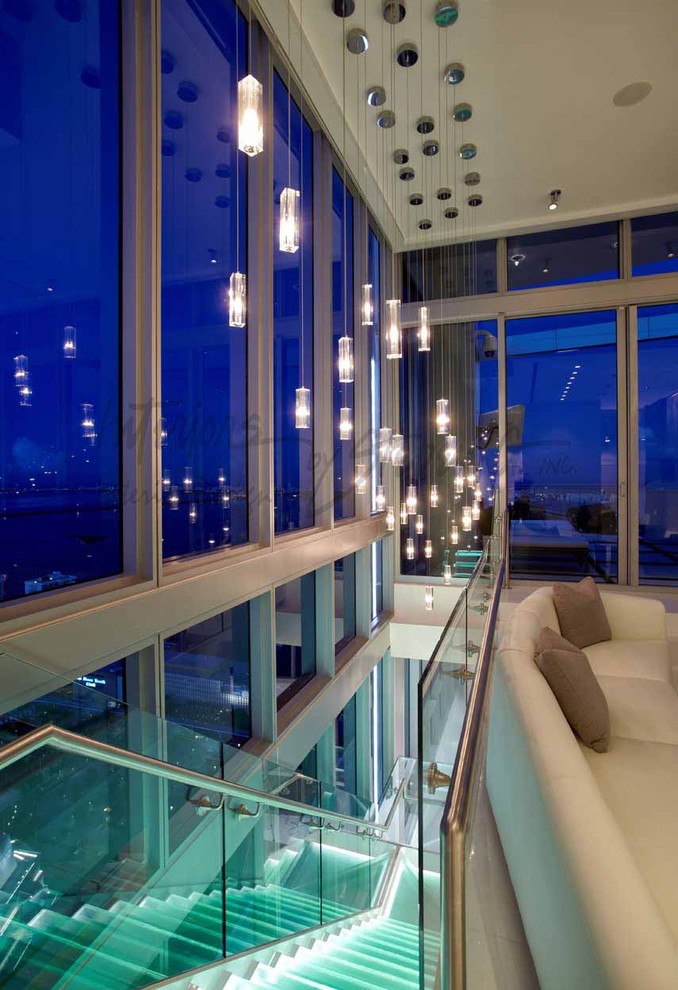 4 Story Penthouse Miami Contemporary Staircase Miami By Interiors By Steven G Houzz