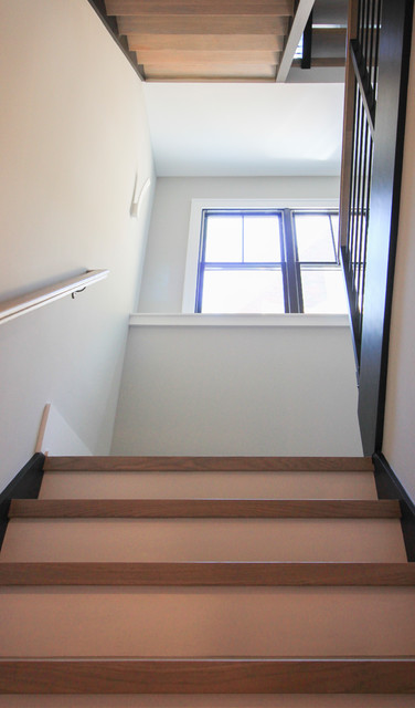 52_Minimalist & Floating Open-Riser White Oak Stairway, Arlington, VA ...