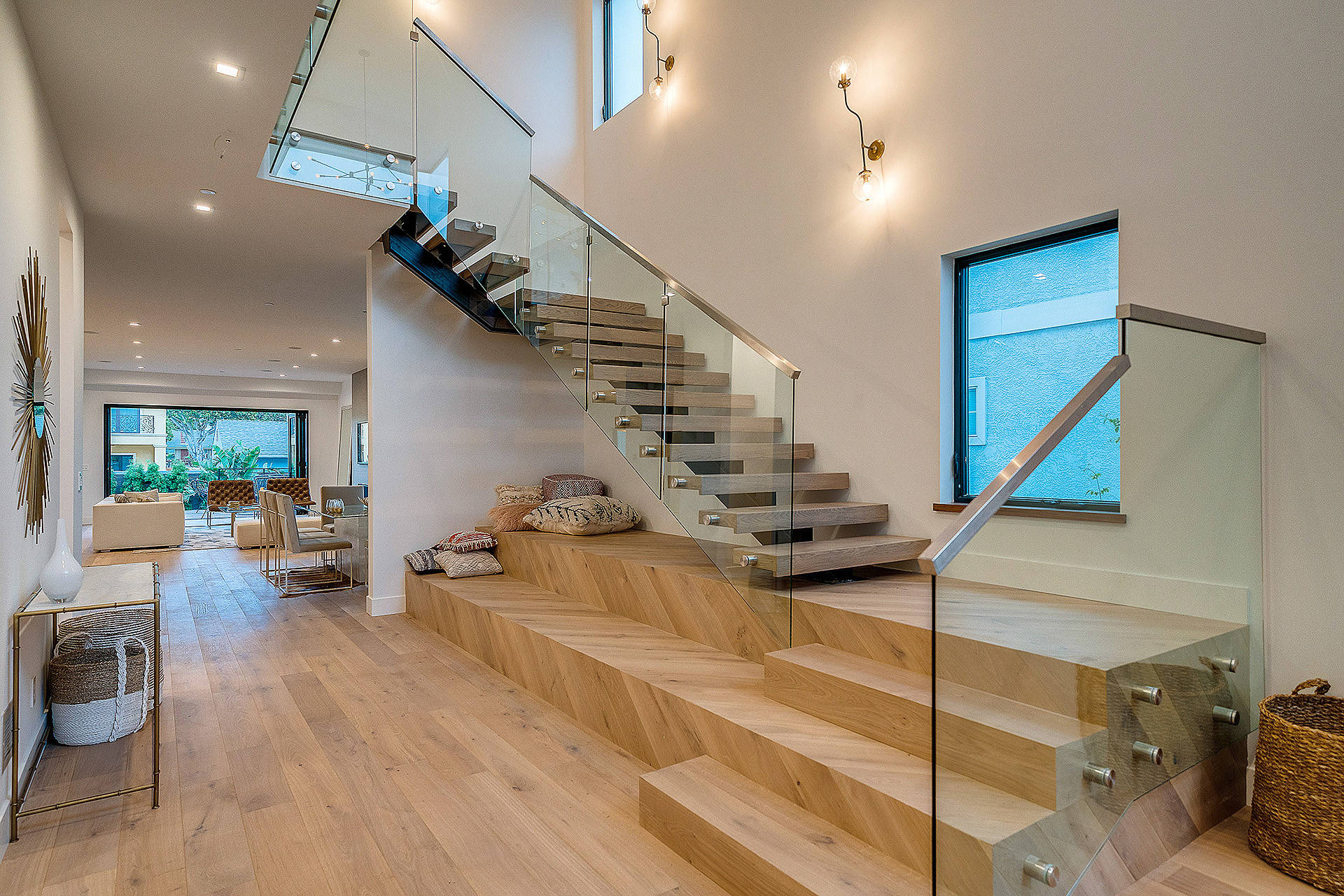 75 Glass Railing L Shaped Staircase Ideas You ll Love March