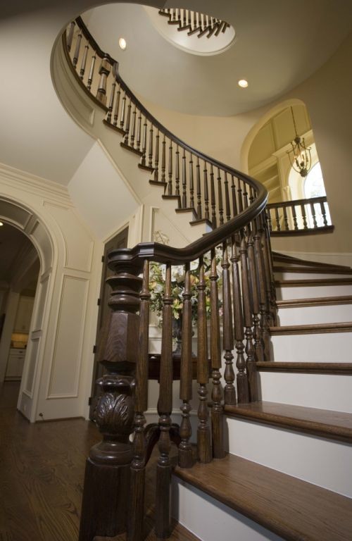 This is an example of a classic staircase in Houston.