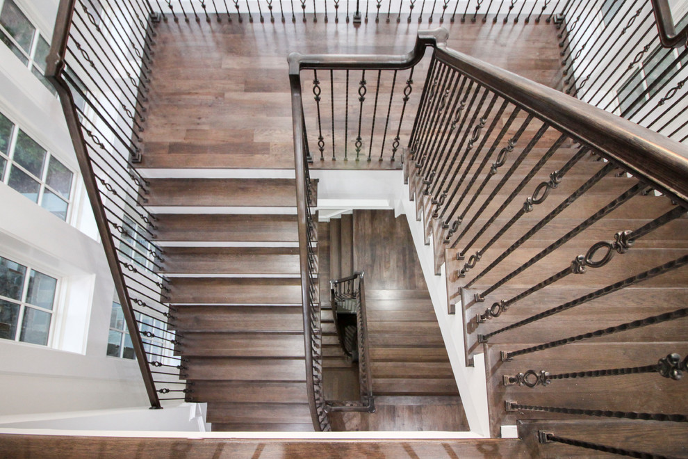 64_Freestanding Mezzanine Staircase, McLean VA 22101 Transitional Staircase DC Metro by