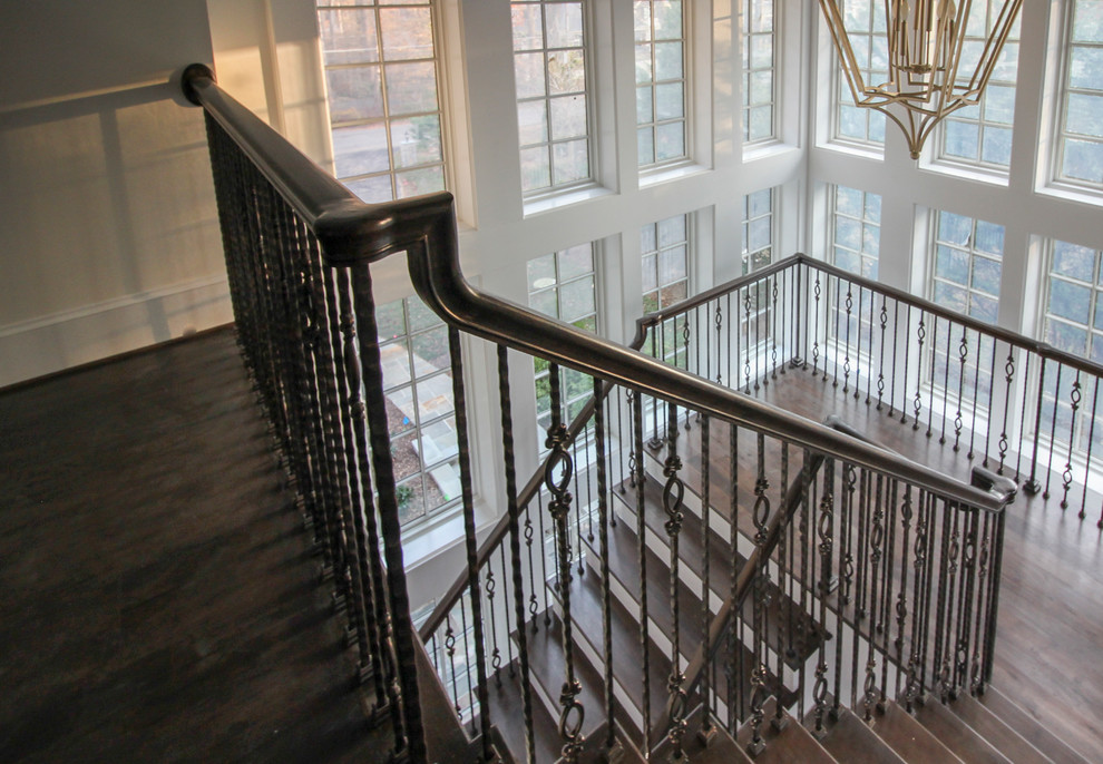 64freestanding Mezzanine Staircase Mclean Va 22101 Clásico Renovado Escalera Washington 3009