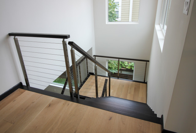 70_Contemporary Stairs With No Risers & Horizontal Railing, Vienna VA ...