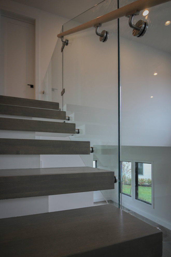 80_Floating Switchback Glass + Mono-beam Staircase, McLean VA 22101 ...