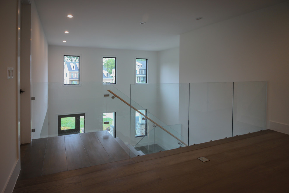 80_Floating Switchback Glass + Mono-beam Staircase, McLean VA 22101 ...