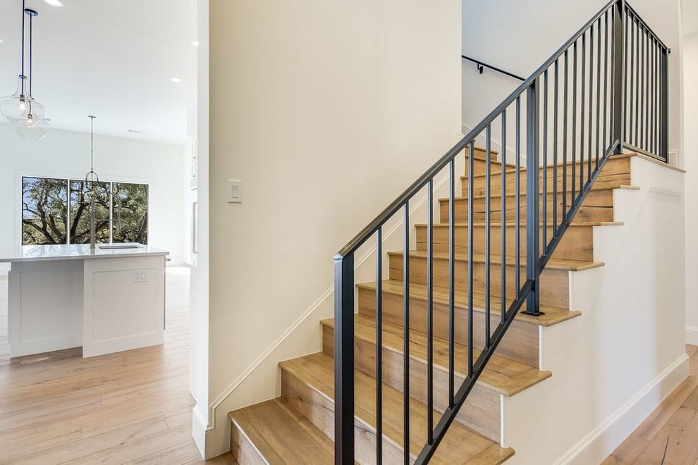 This is an example of a classic staircase in Austin.