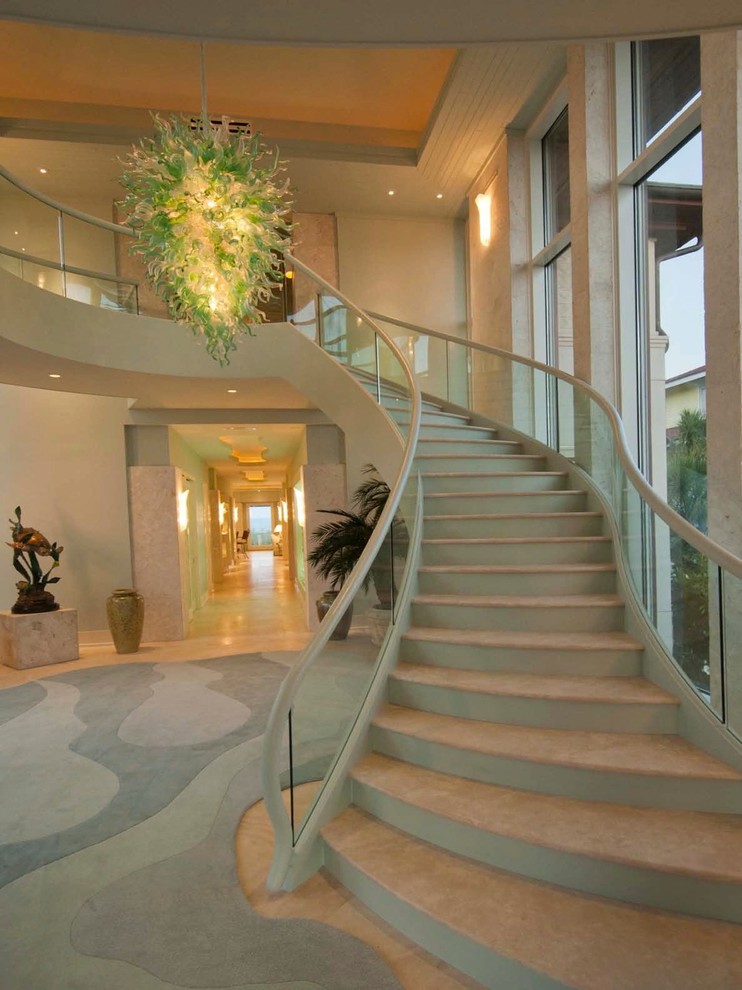 Inspiration for a tropical staircase remodel in Other