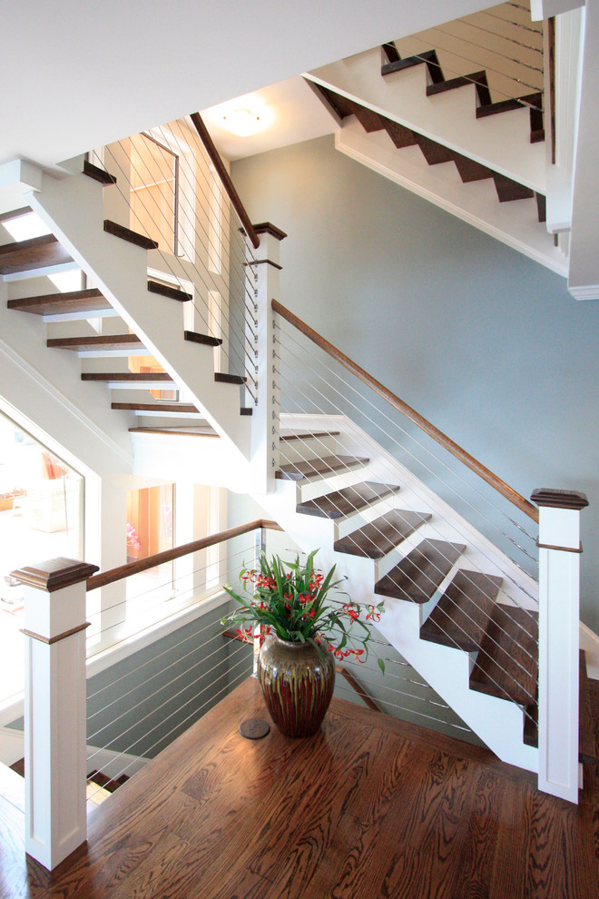 Photo of a contemporary staircase in Providence.