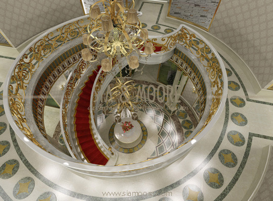Example of an eclectic staircase design in Other
