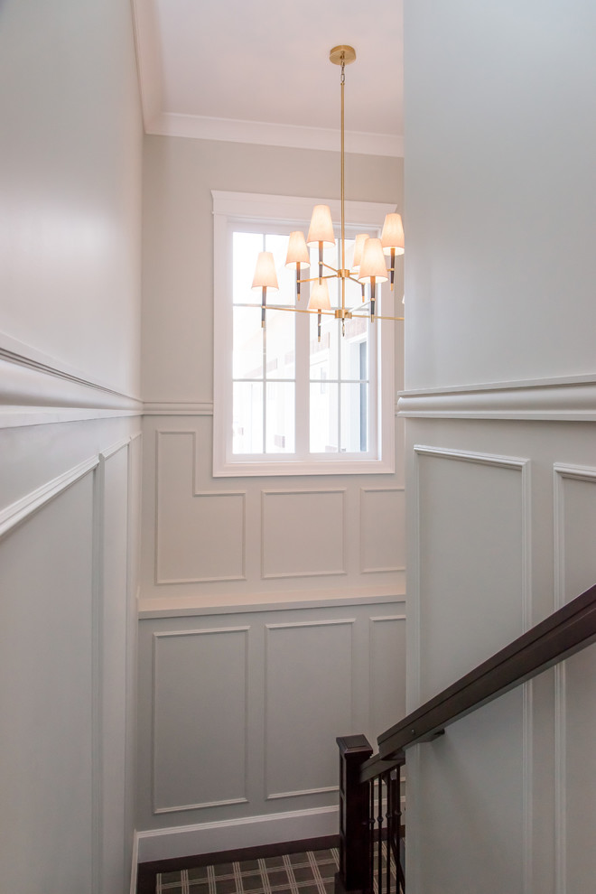 Example of a transitional staircase design in Vancouver