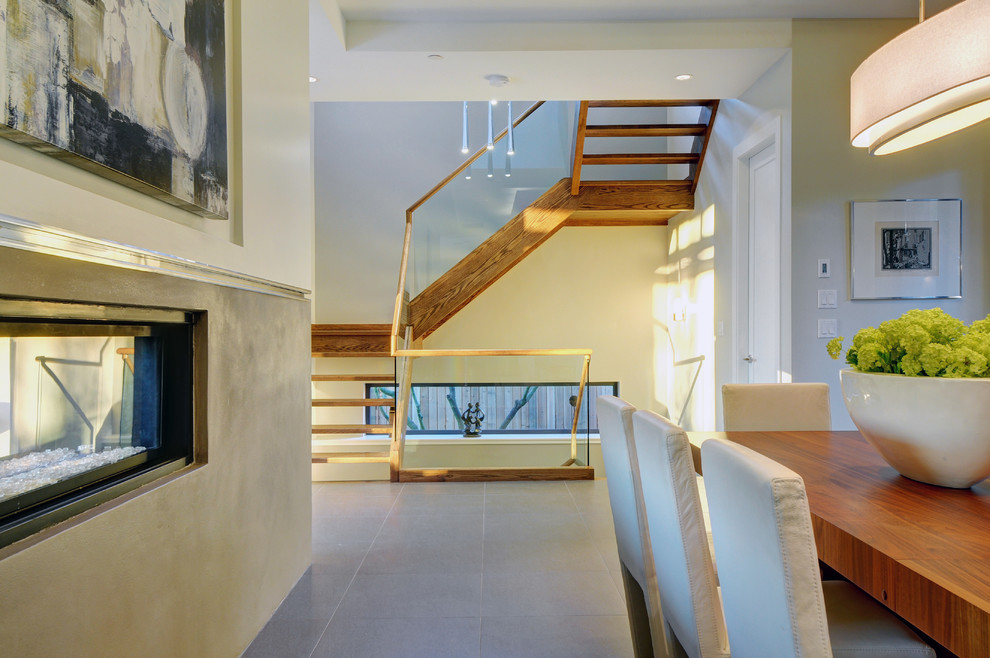Contemporary staircase in Vancouver.