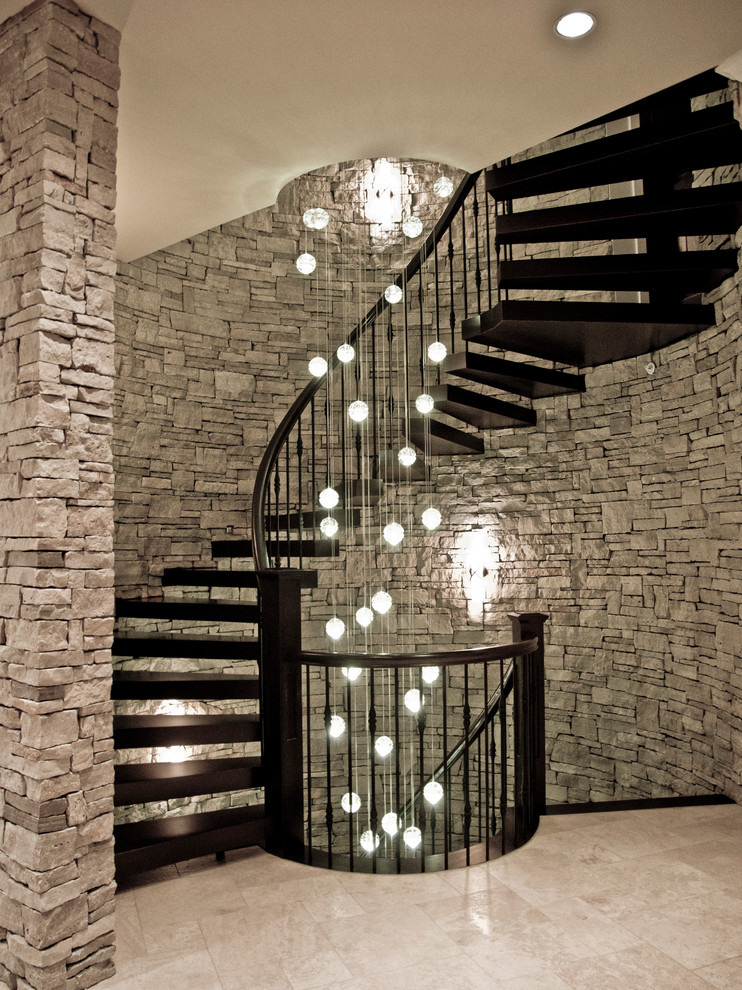Design ideas for a contemporary floating staircase in Vancouver.