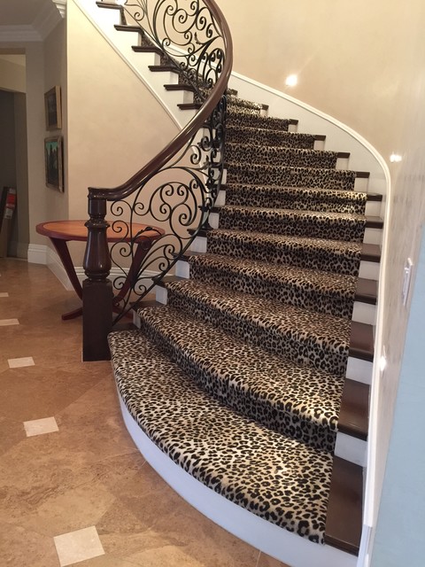 Animal Print Carpet, Rugs & Runners - Traditional - Staircase - Orange  County - by Hemphill's Rugs & Carpets | Houzz UK