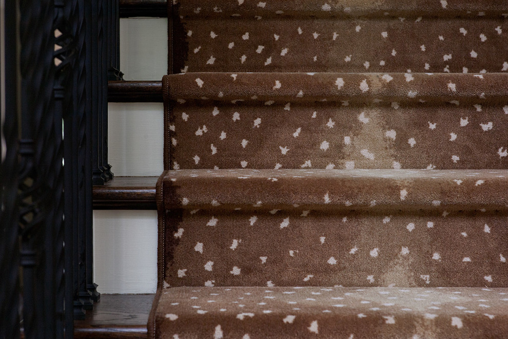 This is an example of a medium sized traditional staircase in Nashville.