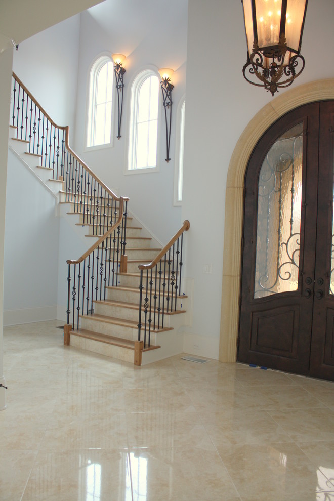 This is an example of a mediterranean staircase in Charlotte.