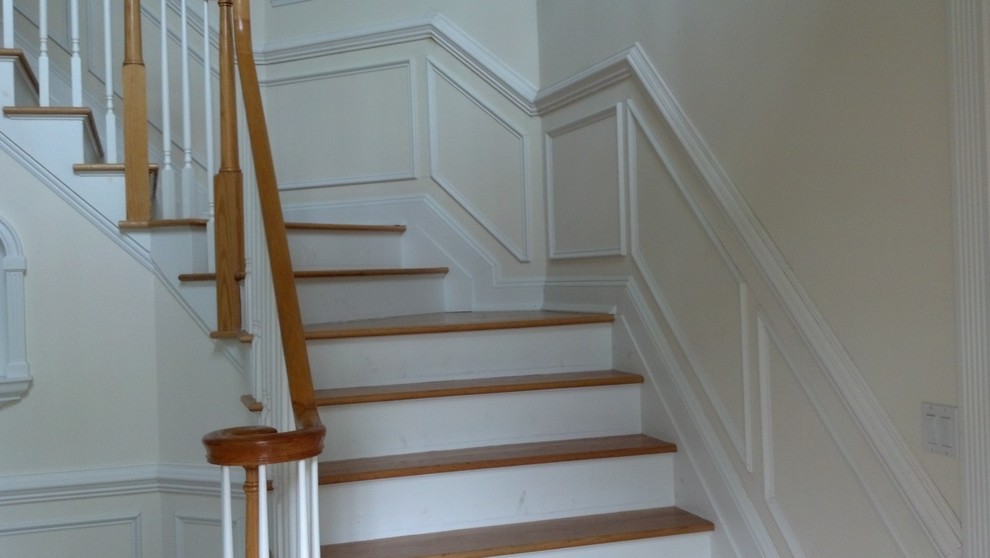 Architectural shadow box wainscoting Traditional Staircase New