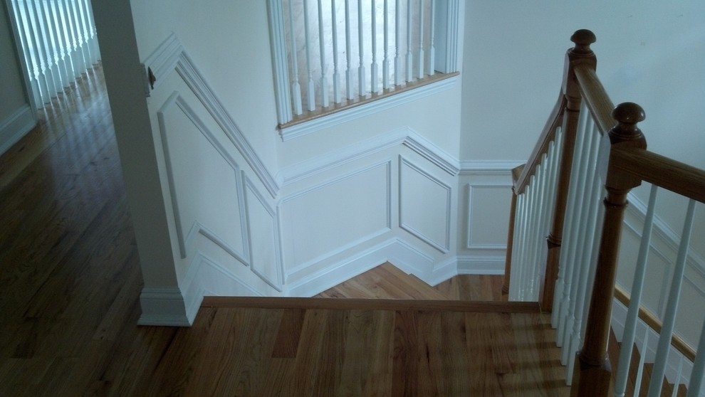 Architectural shadow box wainscoting Traditional Staircase New