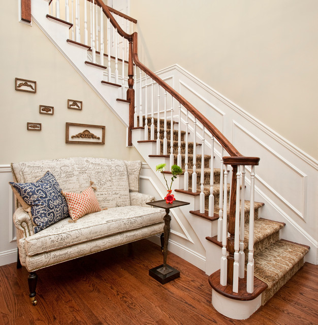 Armonk Traditional Staircase New York by Valerie Lavine Design