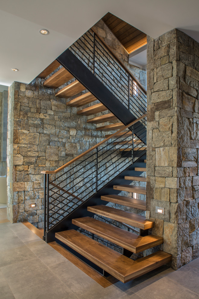 Asheville Residence - Contemporary - Staircase - Detroit - by Young ...