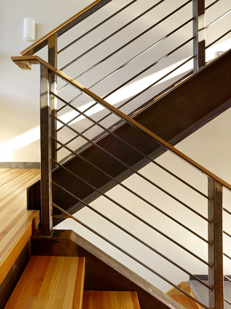 This is an example of a modern staircase in Salt Lake City.