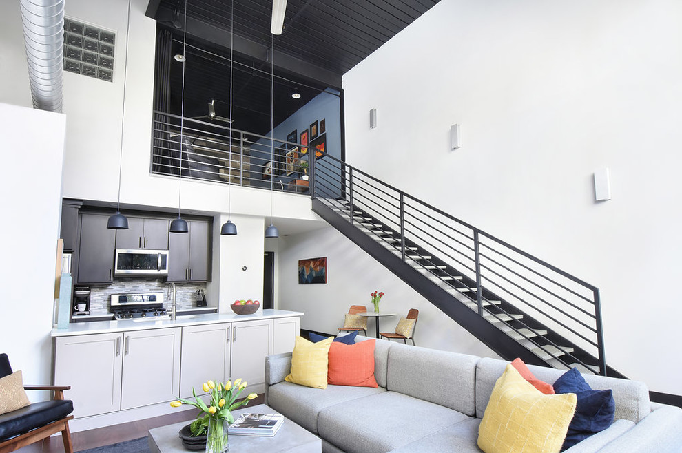 This is an example of a contemporary staircase in Atlanta.