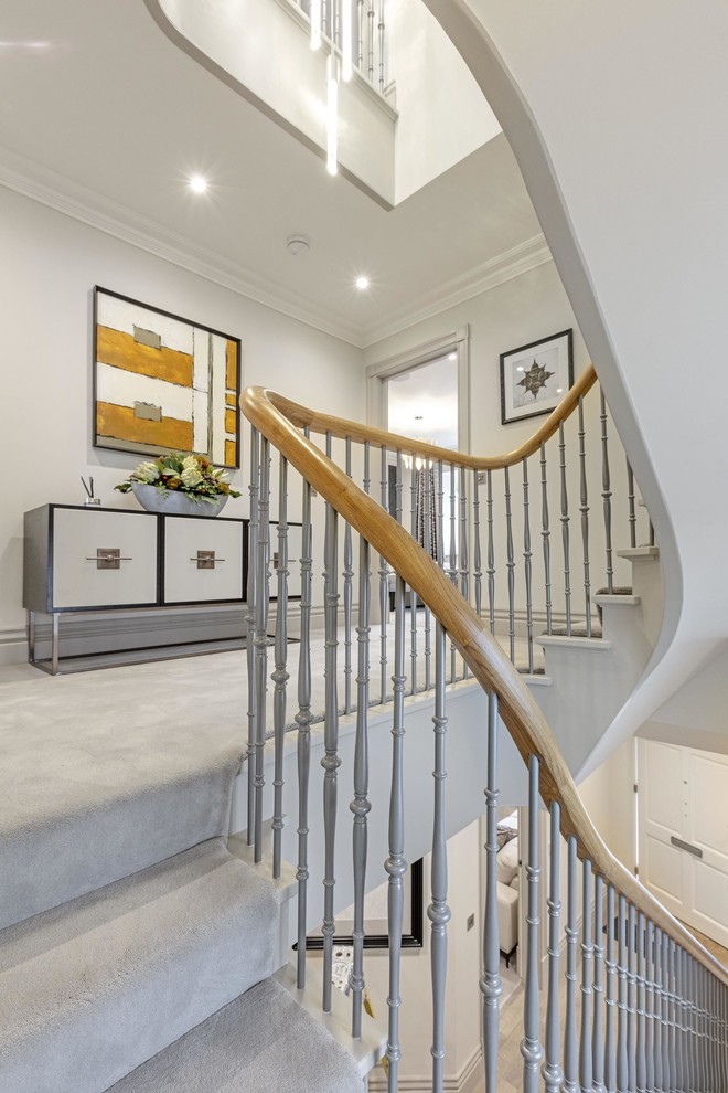 Inspiration for a modern staircase remodel in London