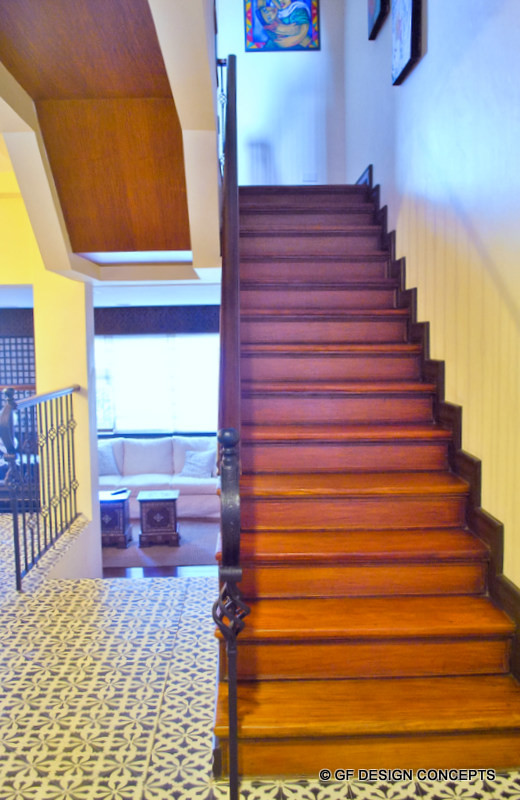 Island style staircase photo in Other