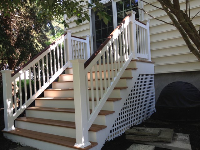 Azek Steps And Landing American Traditional Staircase Philadelphia By T Kristl Construction Llc Houzz