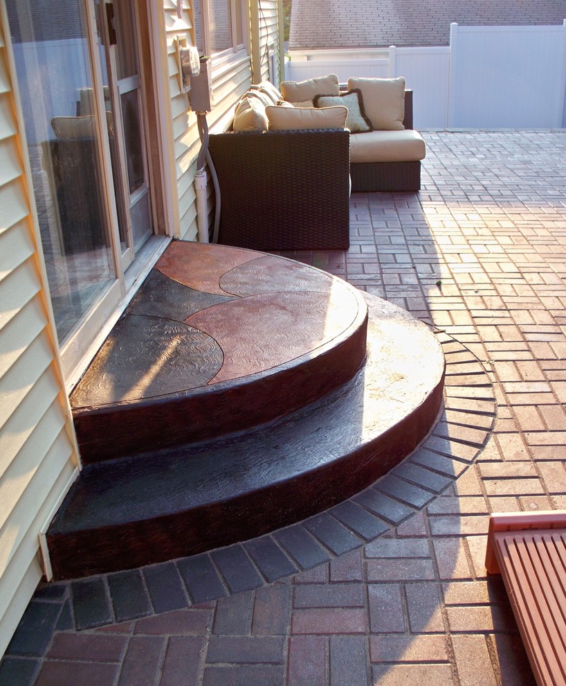 Backyard Makeover Modern Staircase Omaha by Above and Beyond