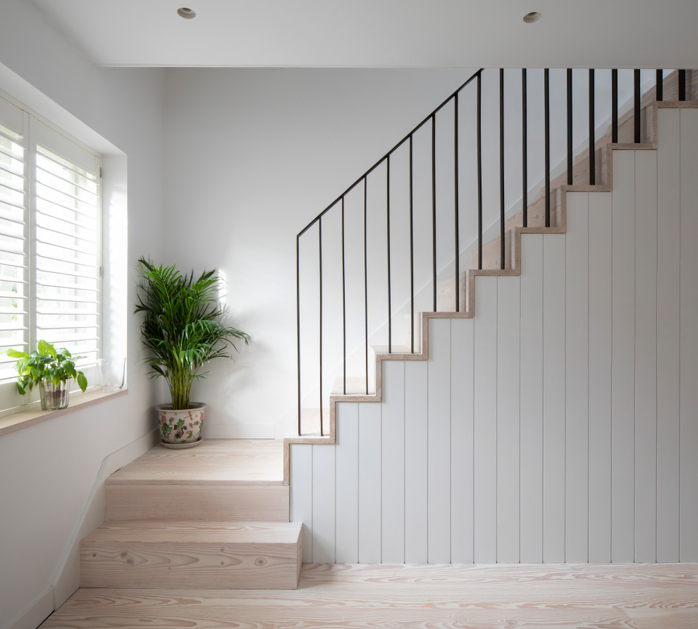 Inspiration for a scandinavian staircase remodel in Sussex