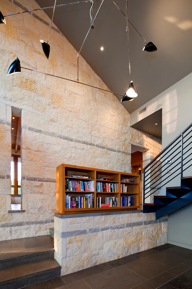Inspiration for a contemporary staircase in Austin.