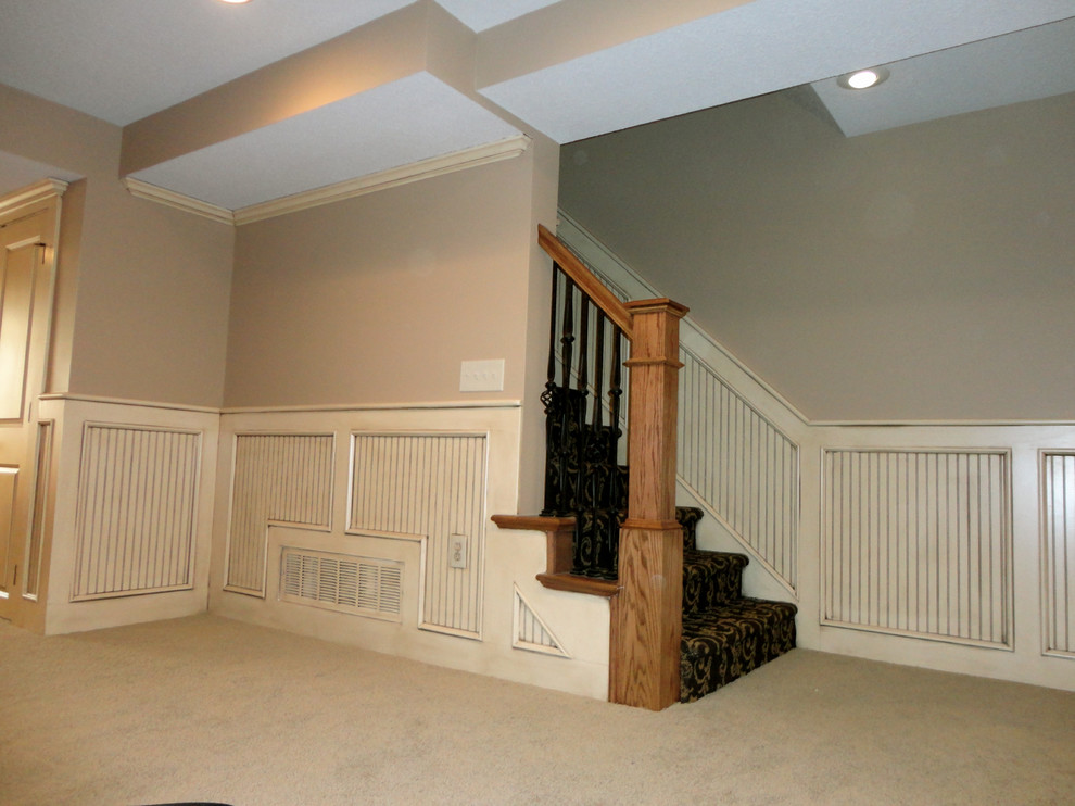 Example of a classic staircase design in Kansas City