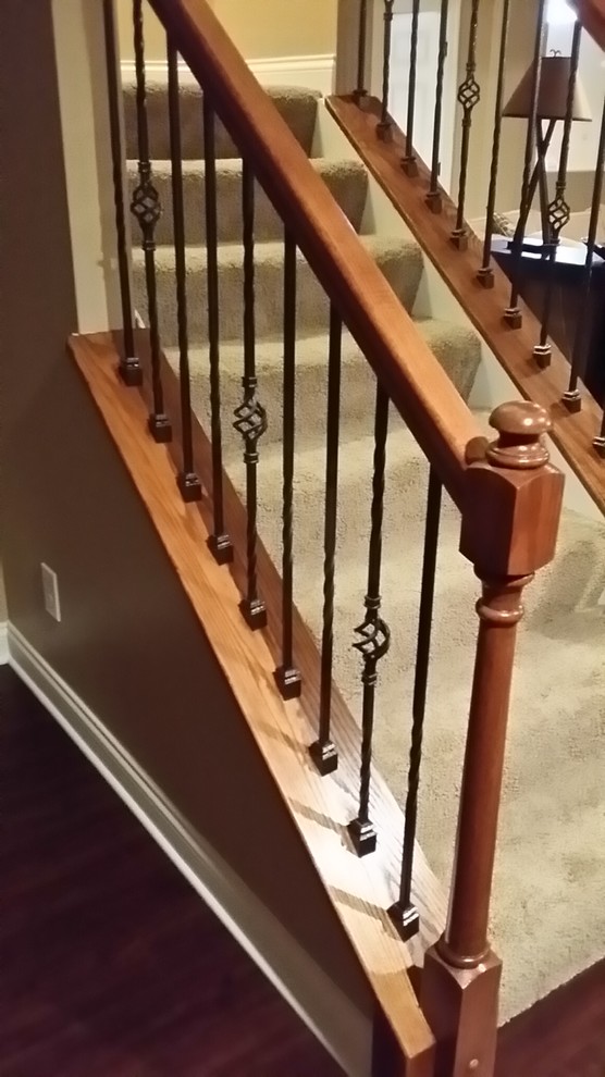 Staircase - large traditional staircase idea in Cleveland