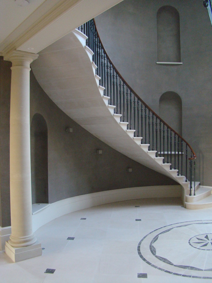 This is an example of a classic staircase in Hampshire.