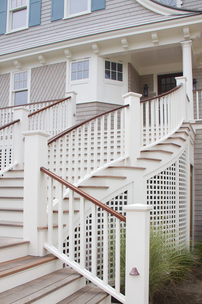 Design ideas for a beach style staircase in Providence.