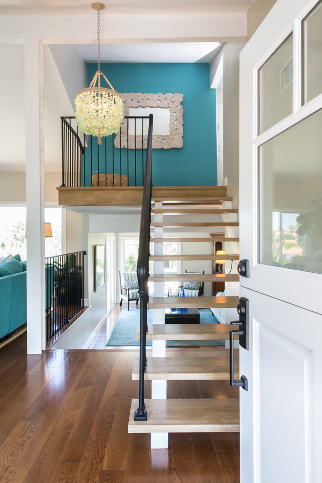 Beach style staircase photo in Orange County