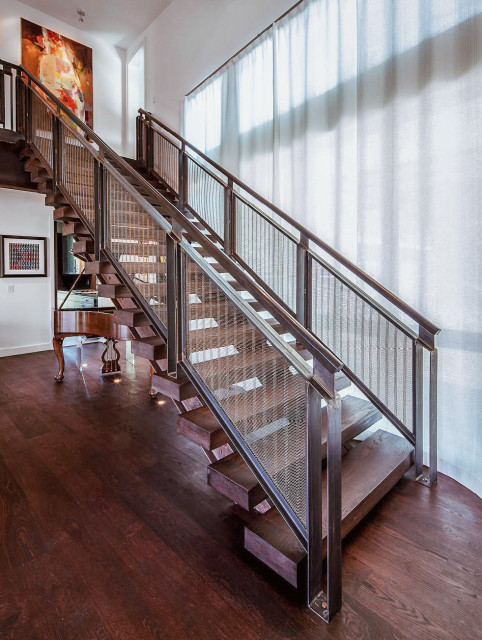 Beautiful Industrial Style Staircase Industrial Staircase Salt Lake City By Bishop Woodcraft Houzz Uk