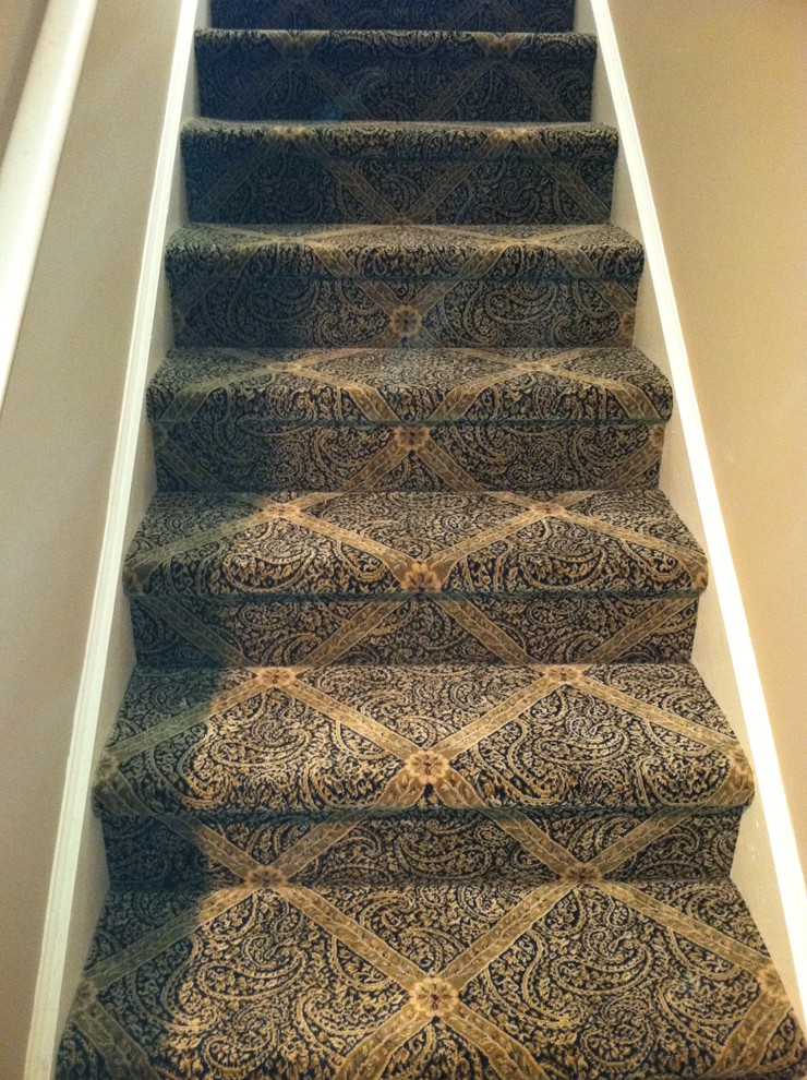 Beautiful patterned carpet for your stairs Traditional Staircase New York by Boxwood