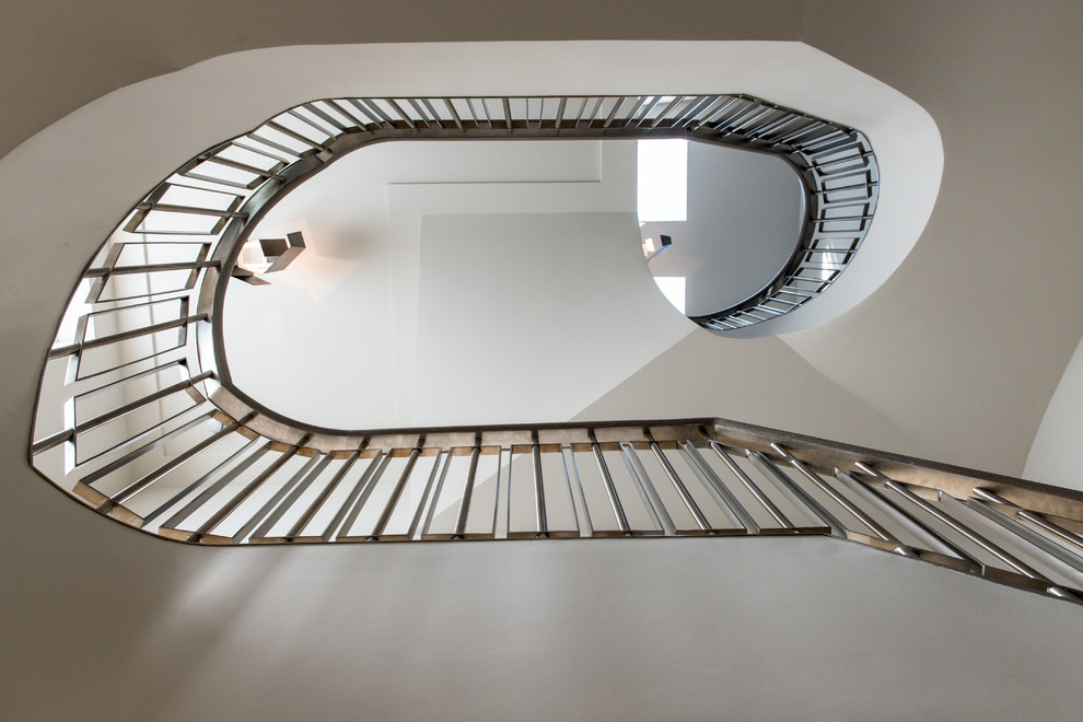 Contemporary spiral staircase in London.