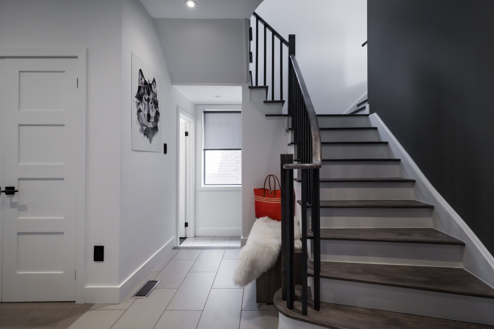 Berczy Village modern home Staircase Toronto by Intrinsic Design
