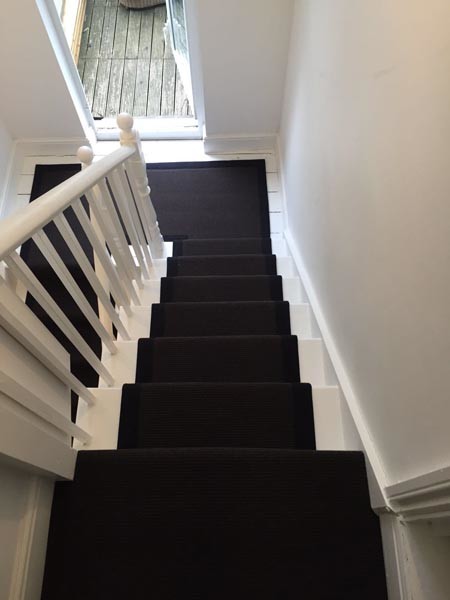 Black Carpet Runner to Stairs - Contemporary - Staircase - London - by The  Flooring Group Ltd | Houzz IE