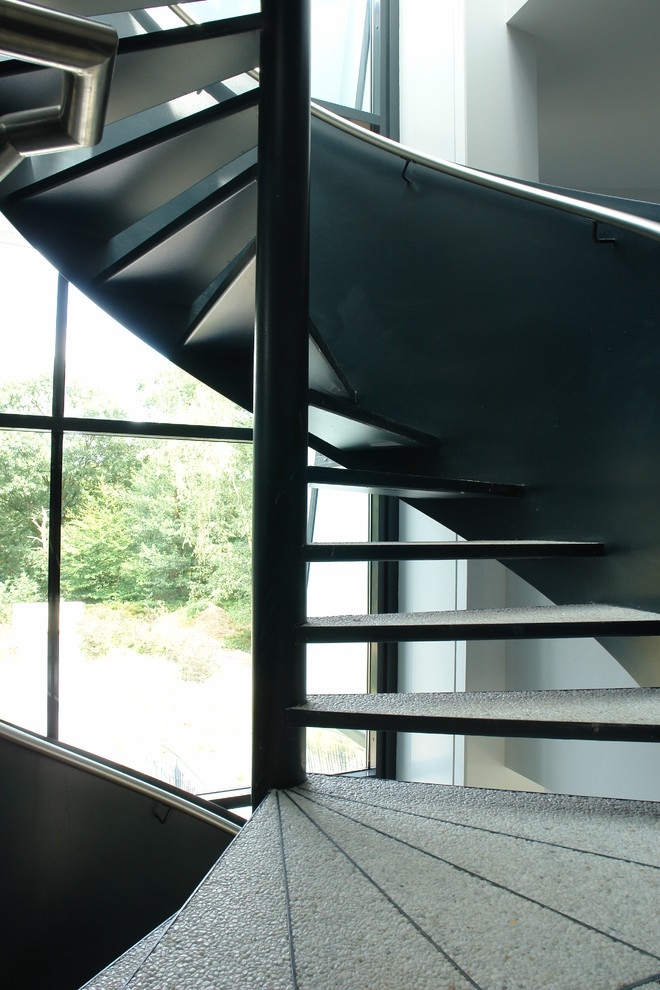 Inspiration for a contemporary staircase remodel in Toronto