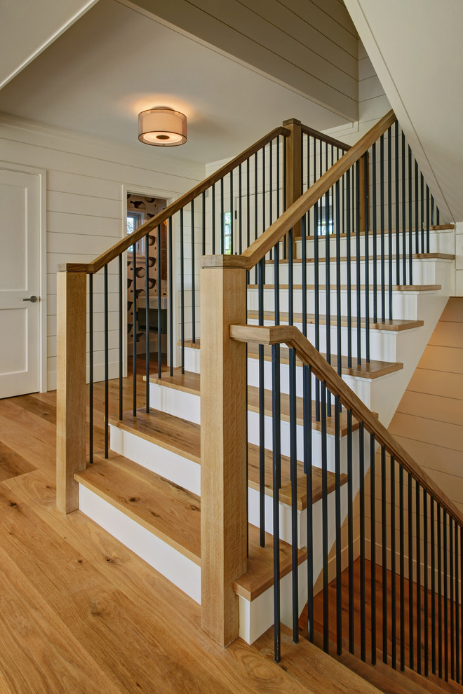 Inspiration for a cottage staircase remodel in Boston