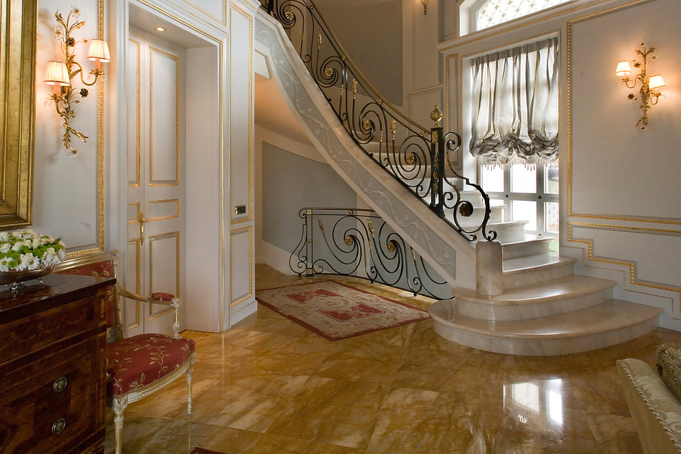 Traditional staircase in Turin.
