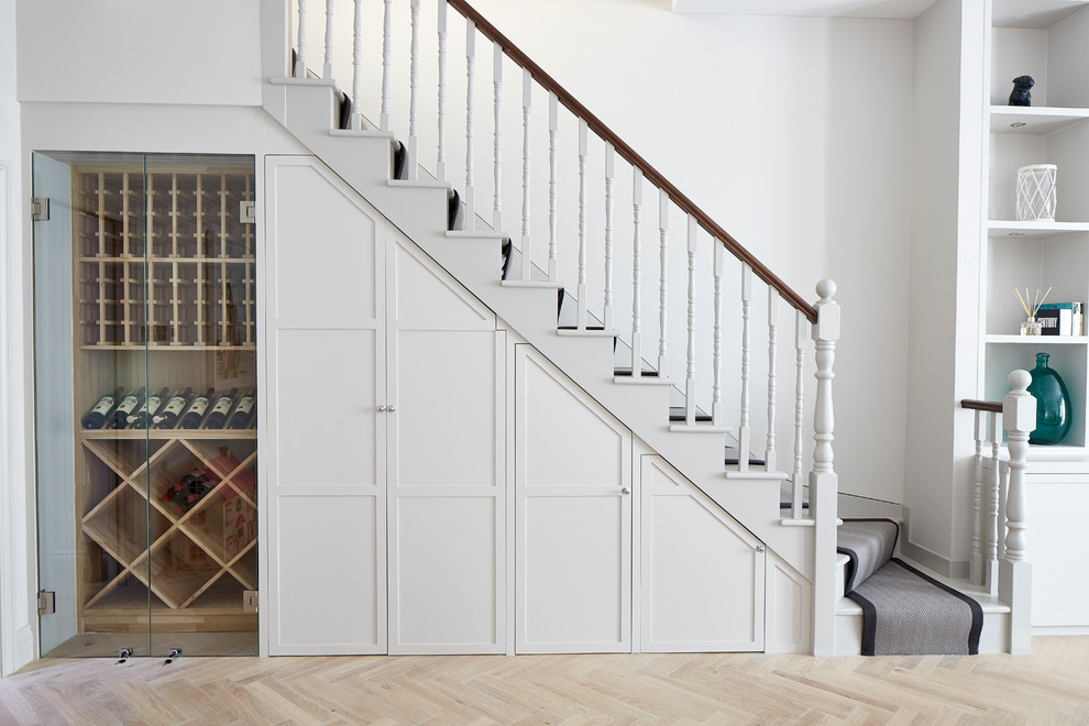 Example of a transitional staircase design in London