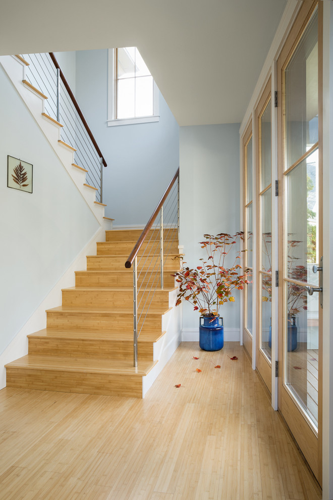 Inspiration for a transitional staircase remodel in Portland Maine