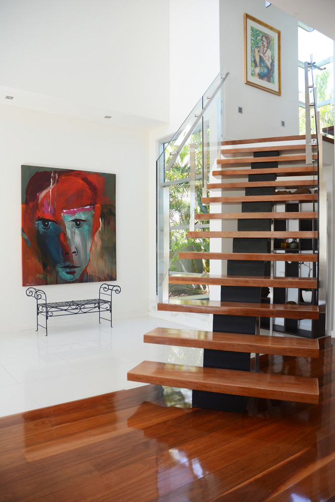 Example of a trendy staircase design in Brisbane