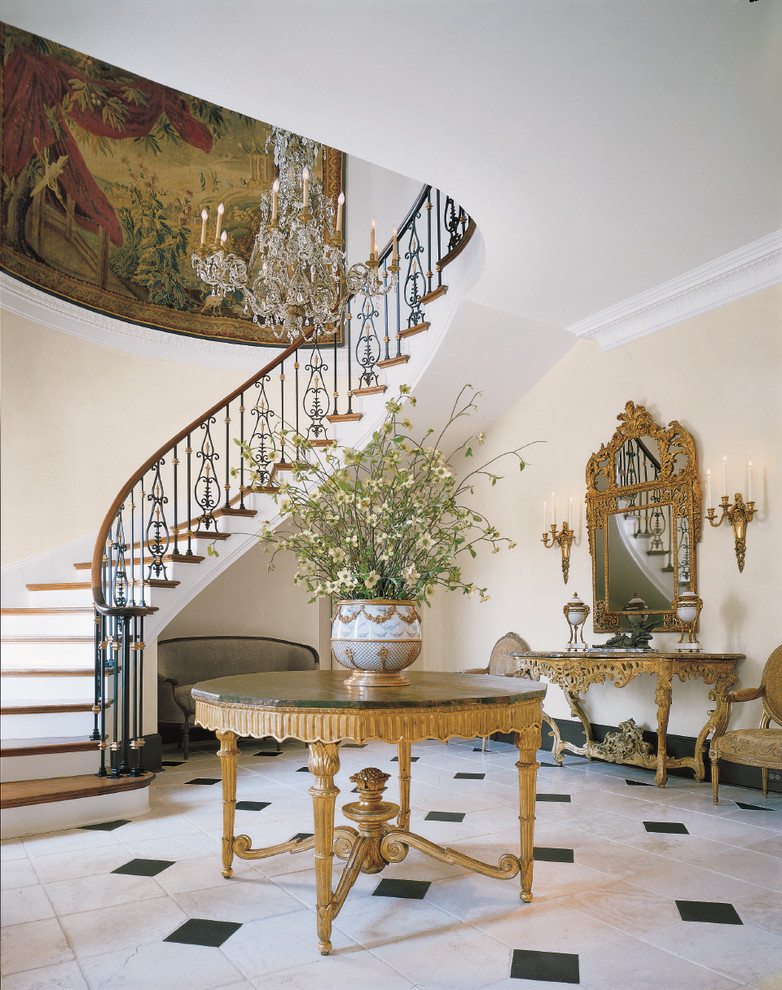 Example of an ornate staircase design in Atlanta