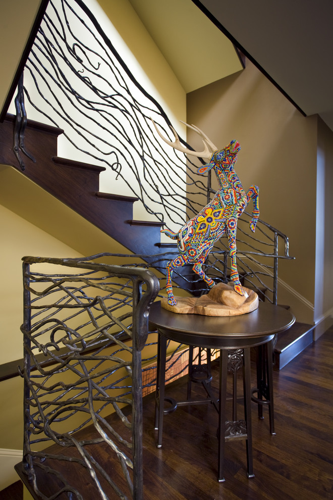 Example of a trendy wooden staircase design in San Francisco